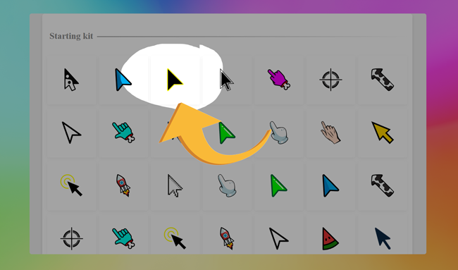 Aplica el cursor